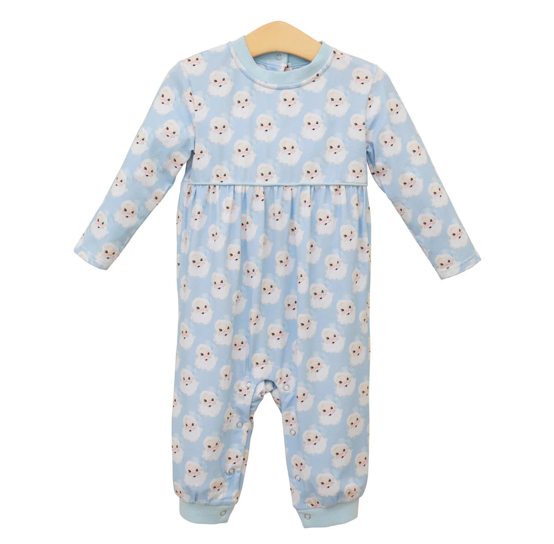 Blue Jolly Santa Romper
