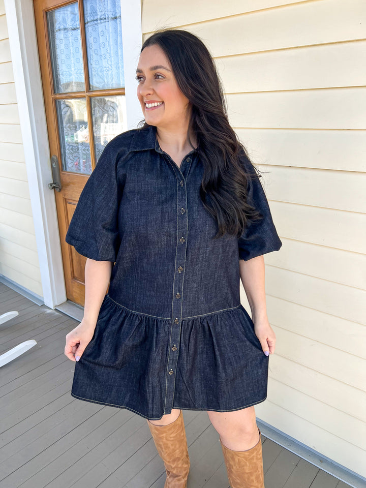 Always Enough Denim Dress