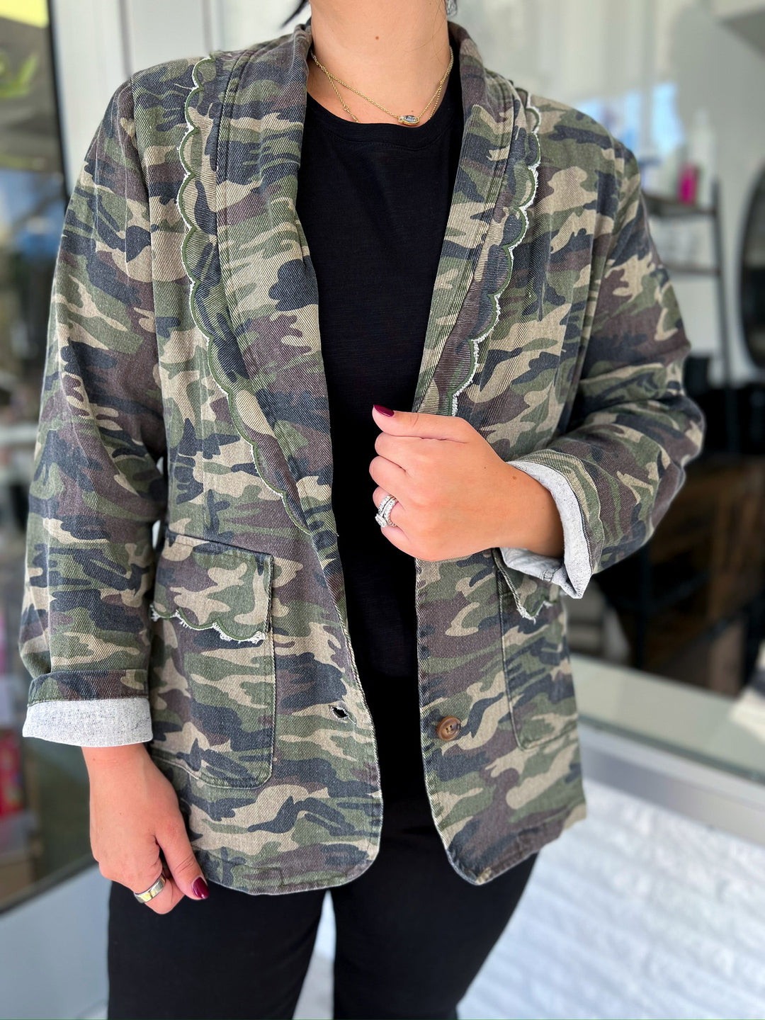 Hunter Scalloped Blazer