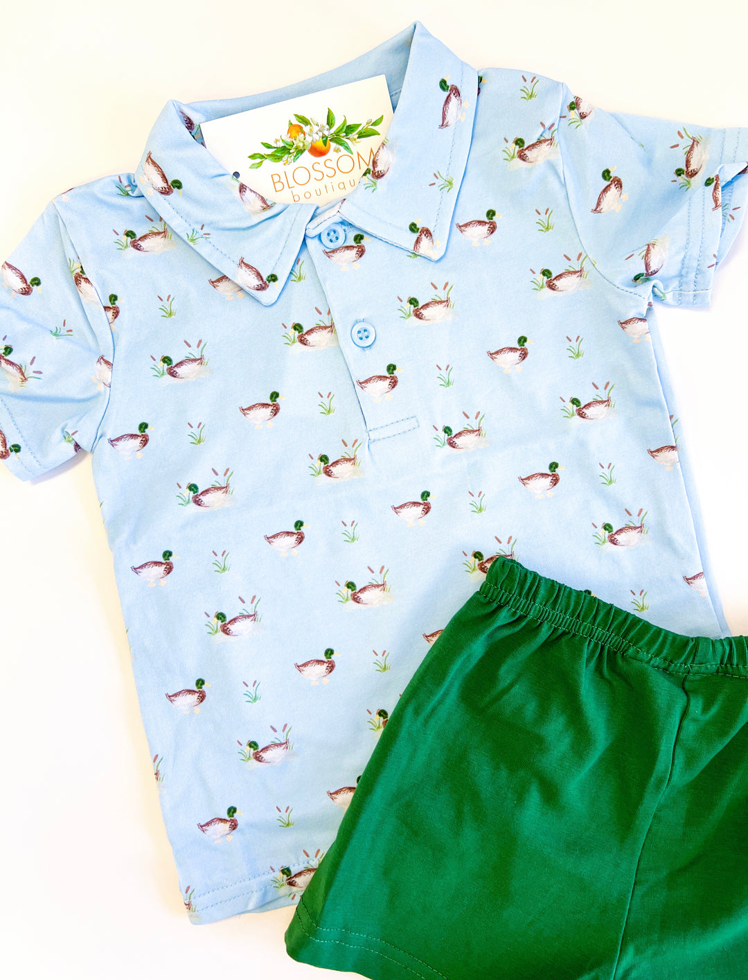 Ducks in a Row Polo Short Set