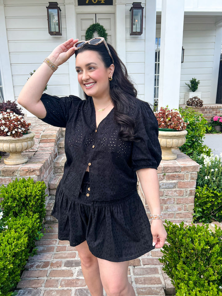 Black Eyelet Daydream Set