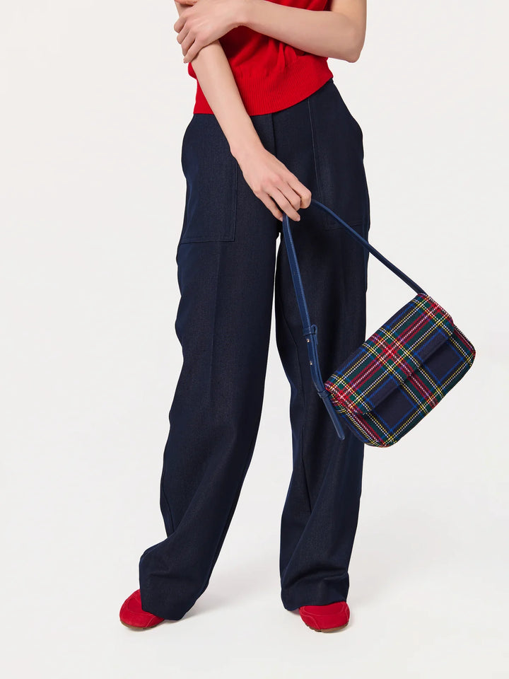 Navy Scottie Shoulder Bag