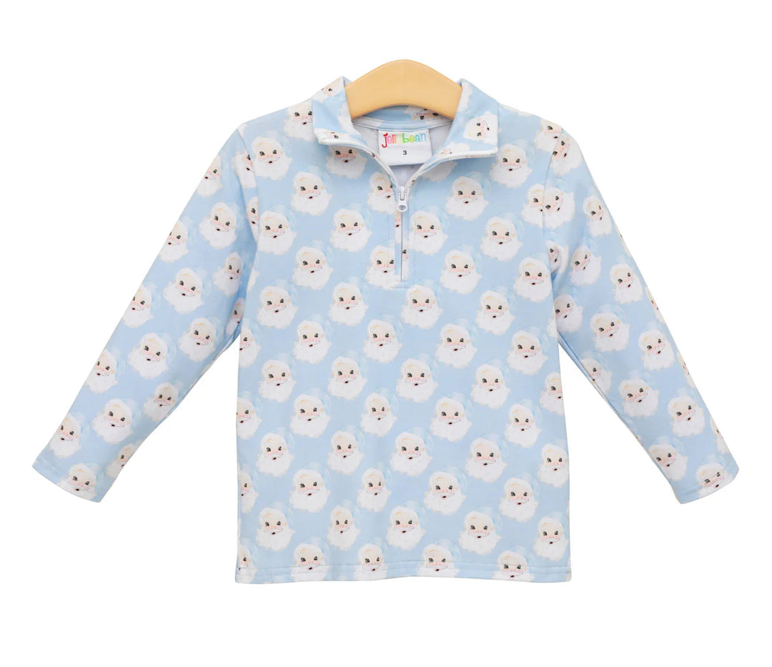 Blue Jolly Santa Pullover