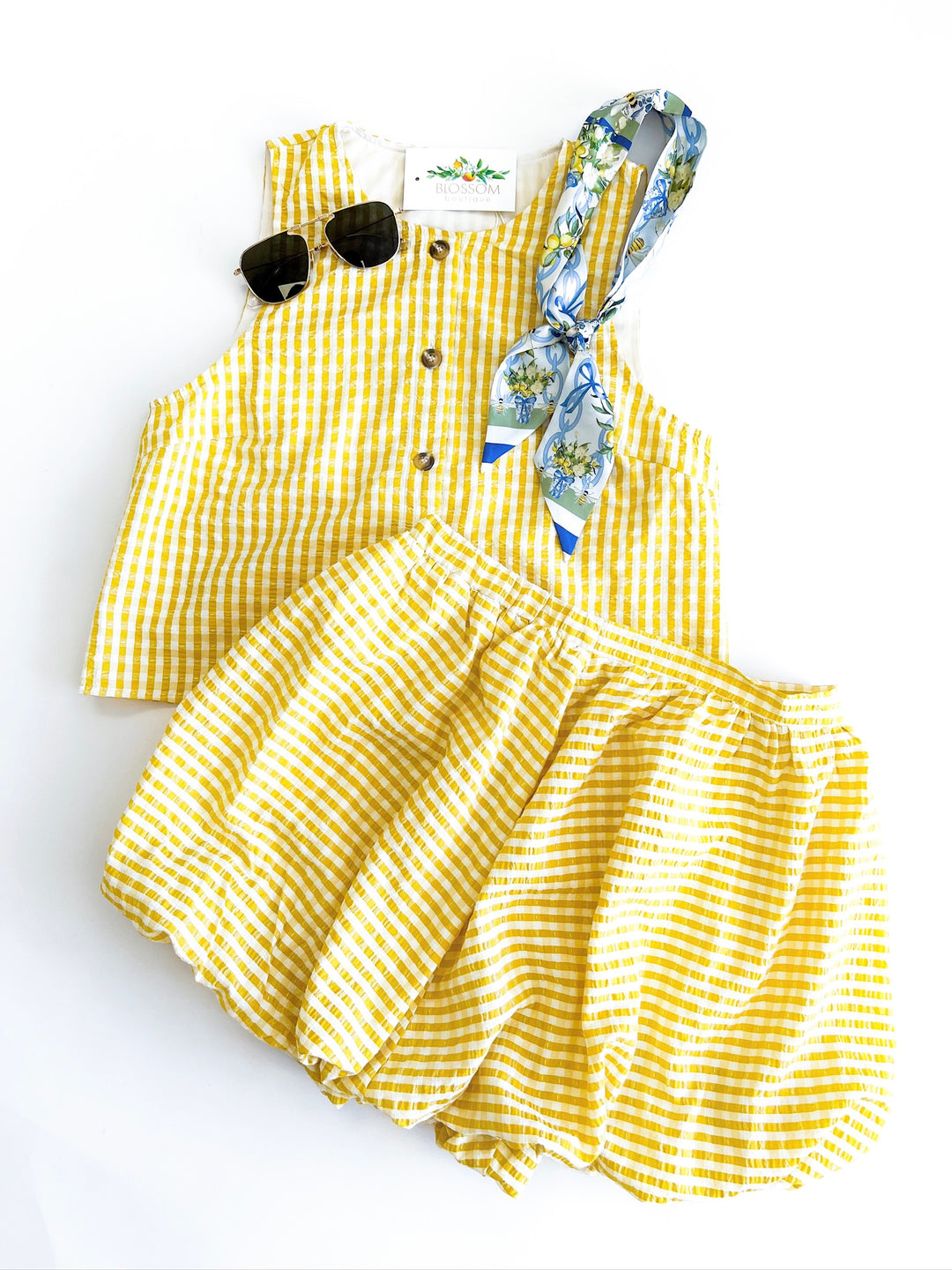 Yellow Gingham Southern Charm Set