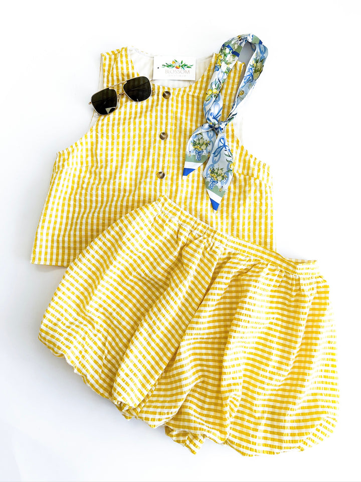 Yellow Gingham Southern Charm Set