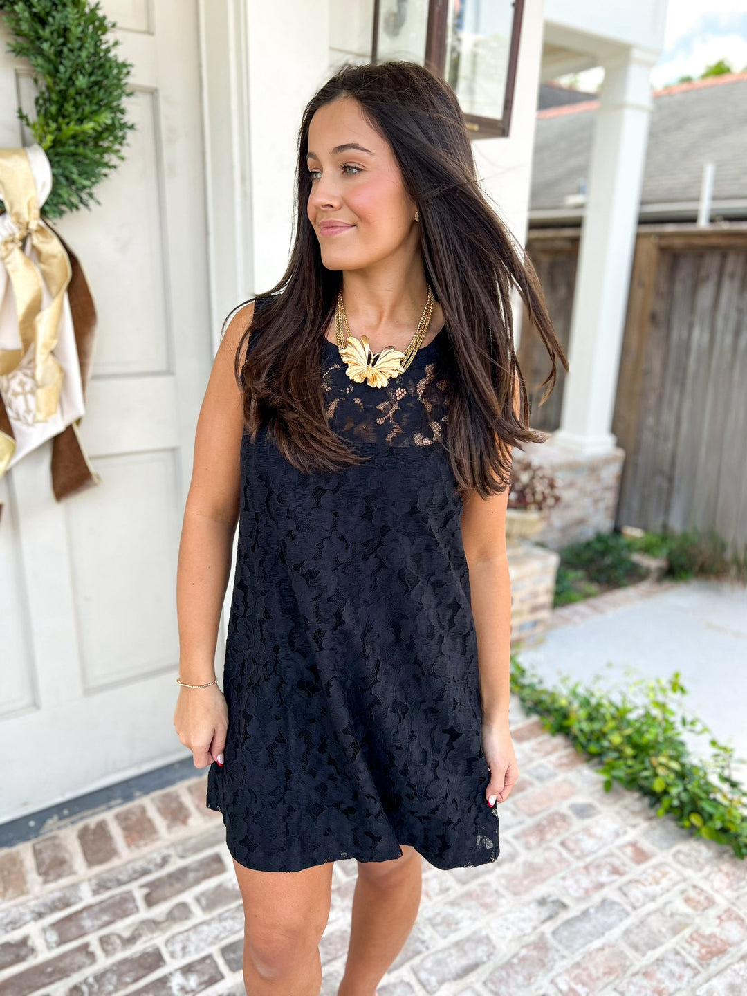 Black Sunday Best Lace Tank Dress