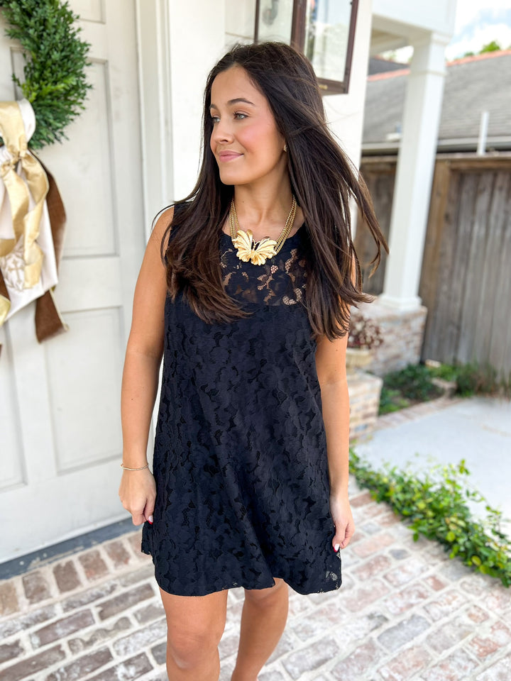 Black Sunday Best Lace Tank Dress