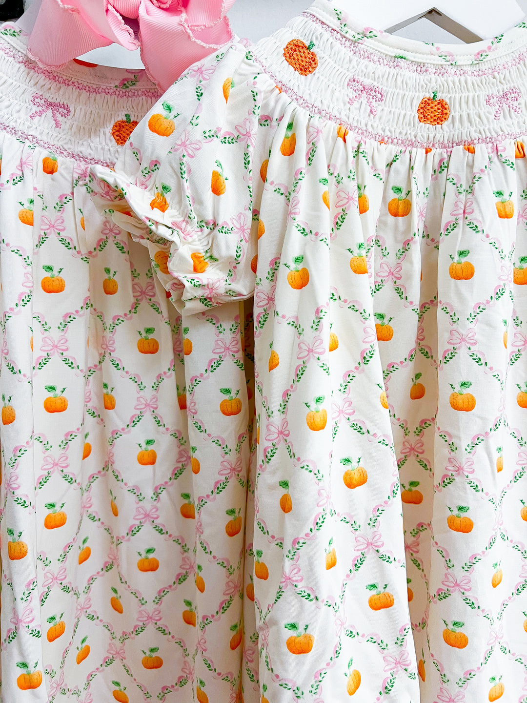 Pretty Pumpkin Jane Trellis Bishop Bloomer Set