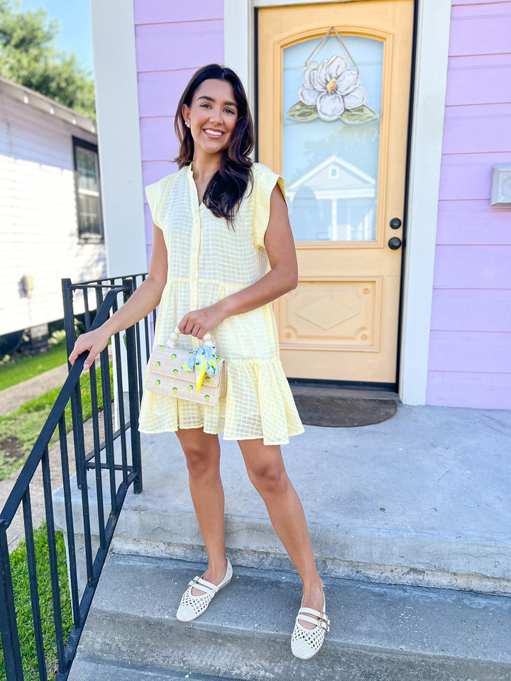 Yellow Eliza Tiered Dress