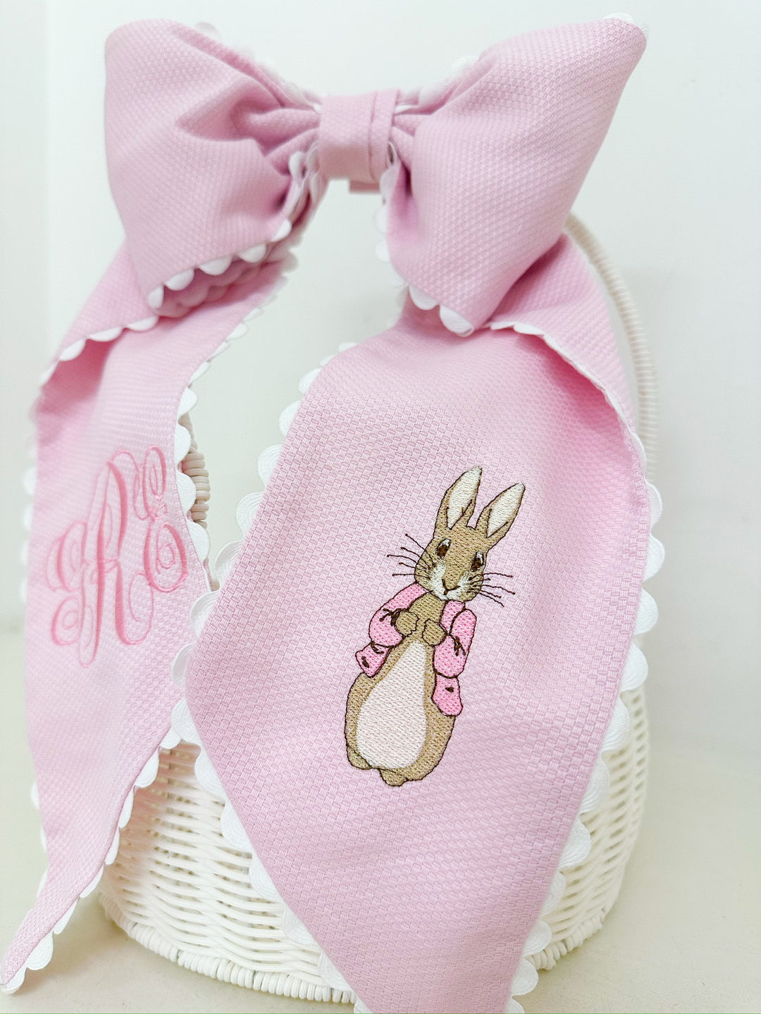 Embroidered Bow Sash