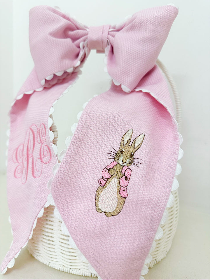 Embroidered Bow Sash