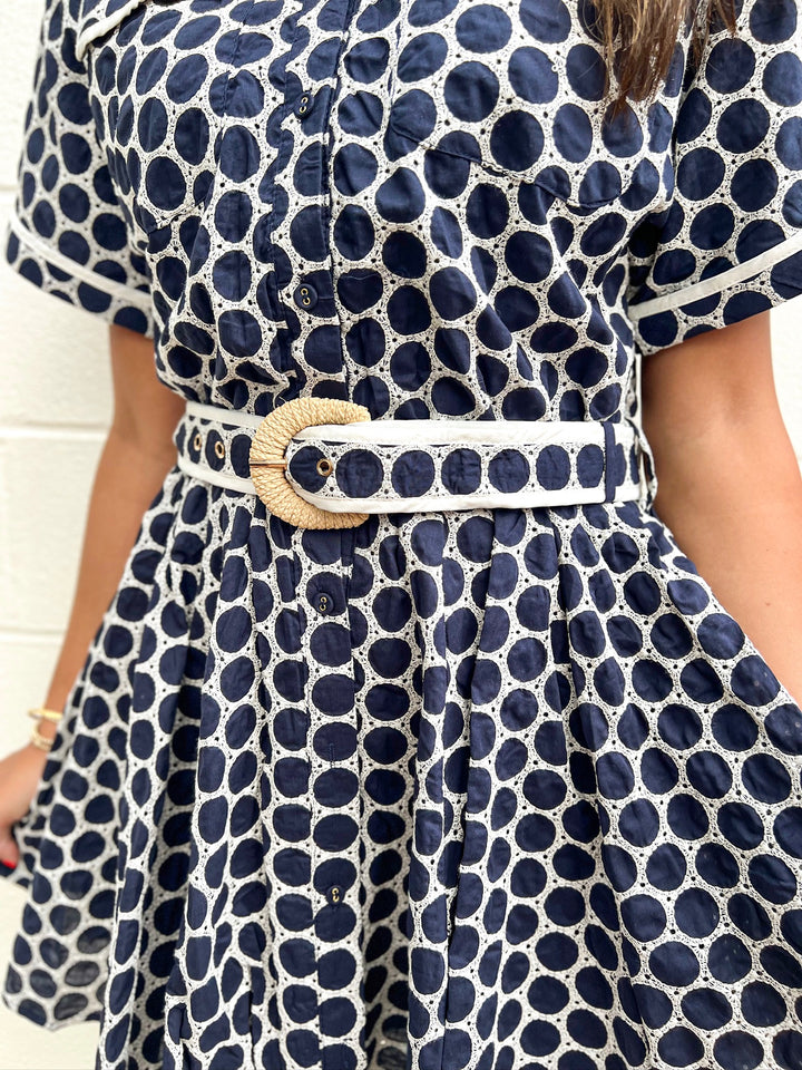 Marine Dot Naomi Dress