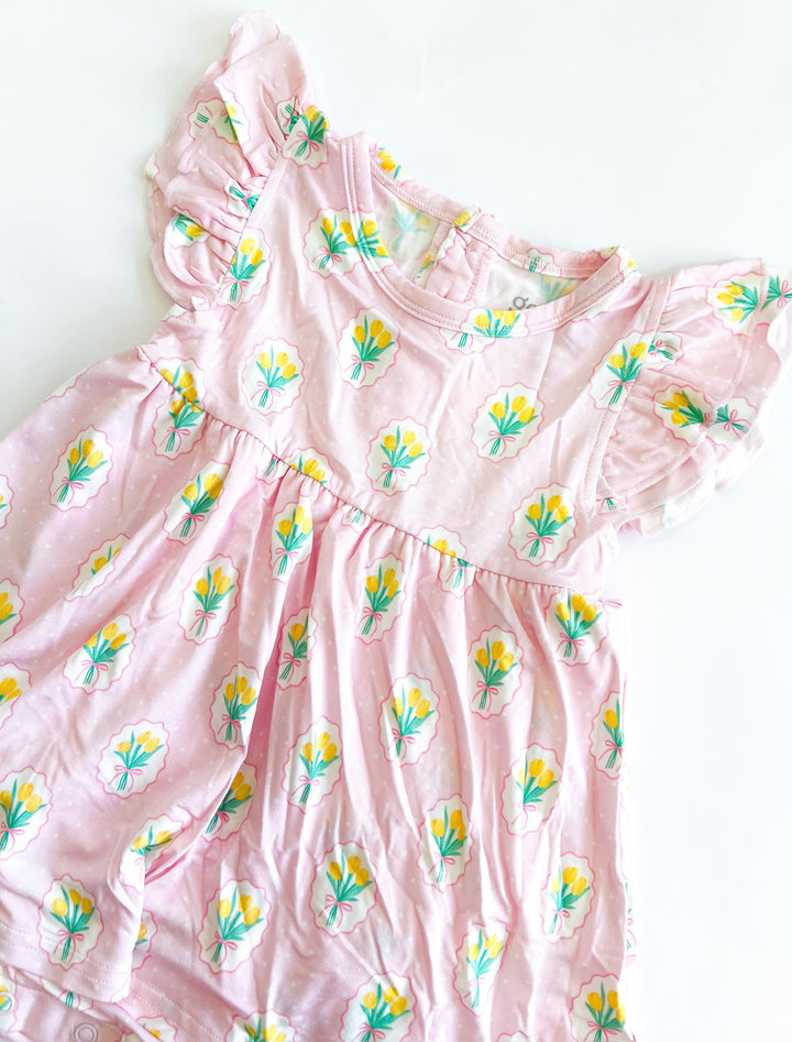 Fancy Tulips Bodysuit Dress