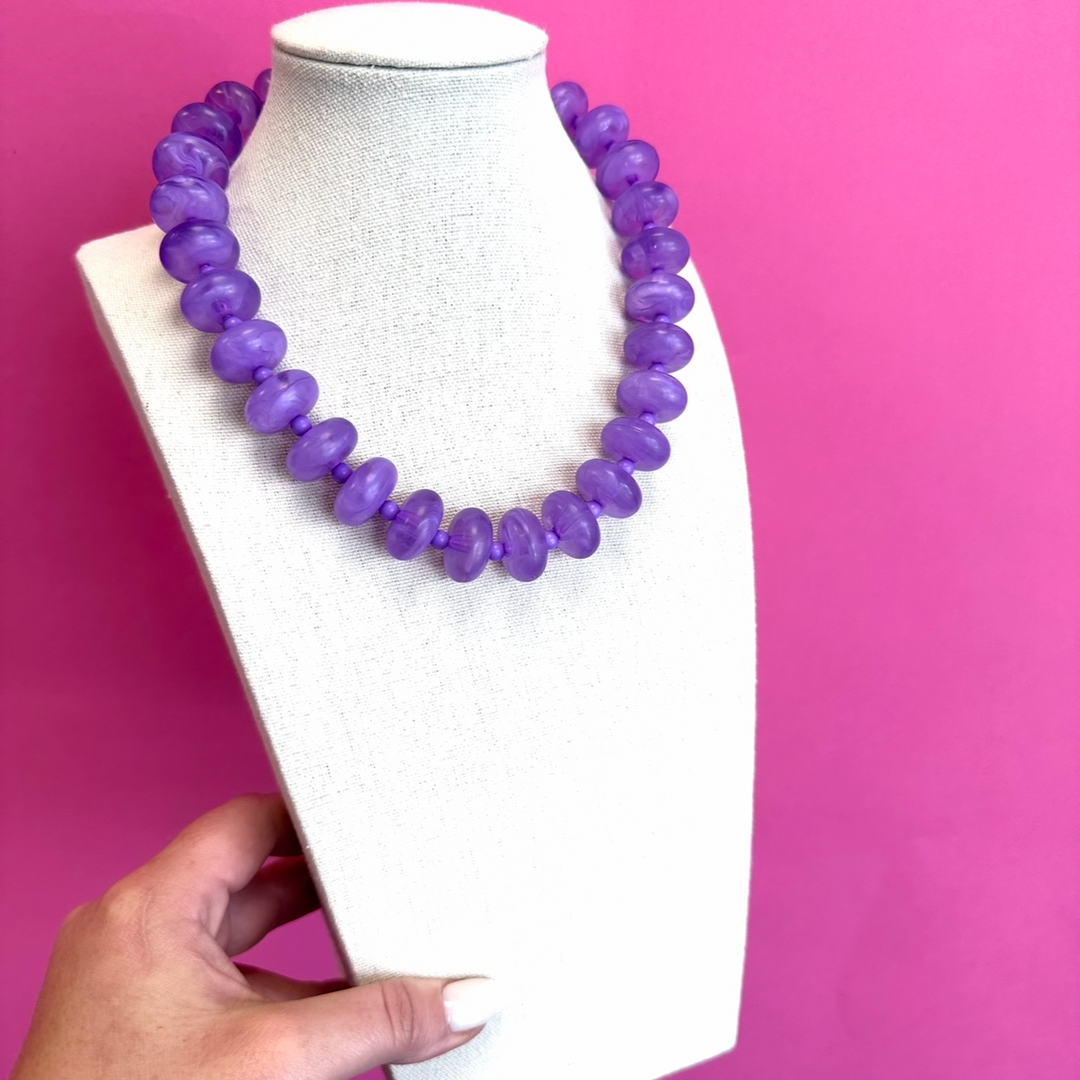 Lavender Bauble Necklace