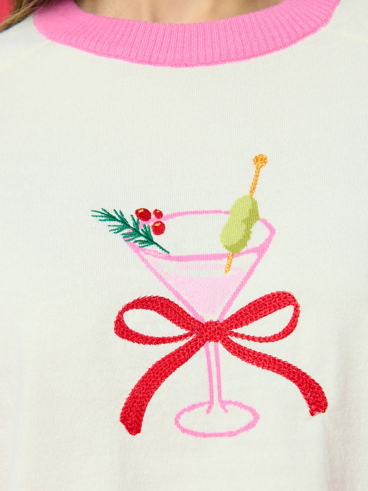 Martini Bow Festive Sweater