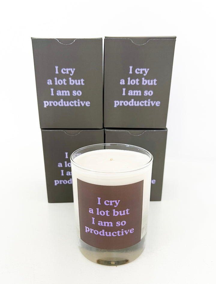 Cry A lot Candle Rocks Glass