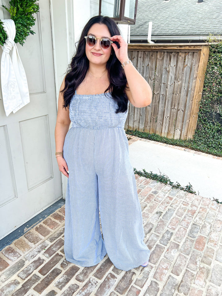 Blue Garden Sun Socked Jumpsuit