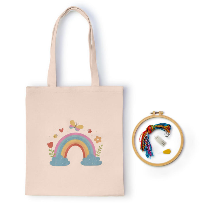 Crafty Nook Stitch Embroidery Tote Bag Gift Set