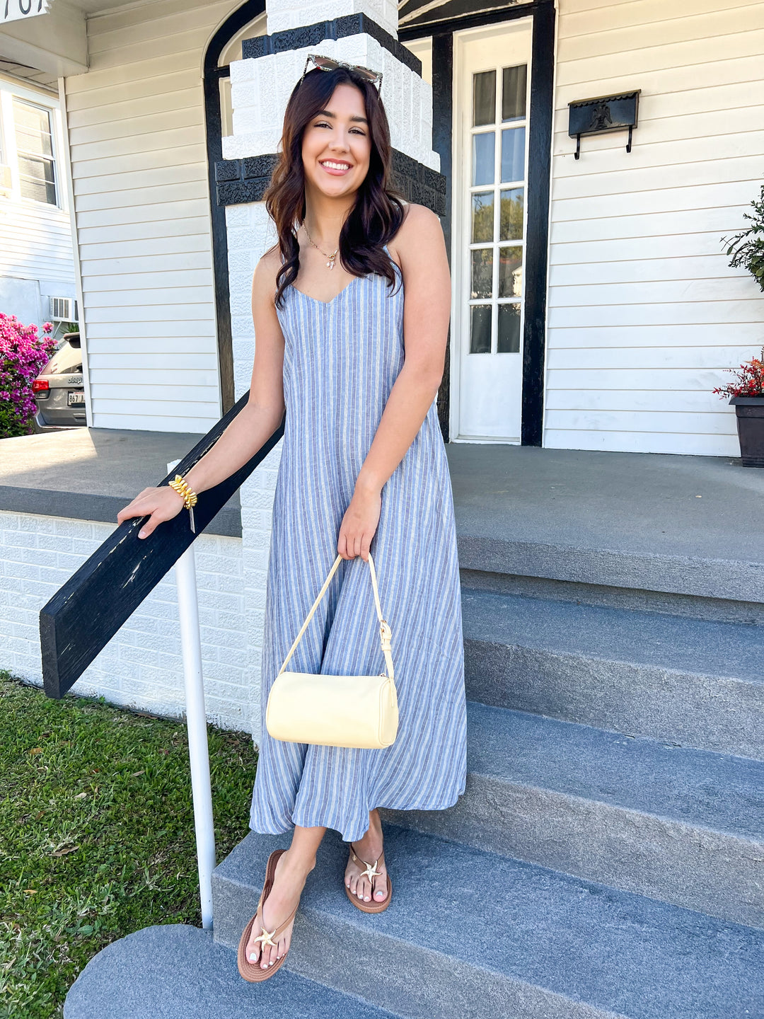 Sandcomber Striped Midi Dress