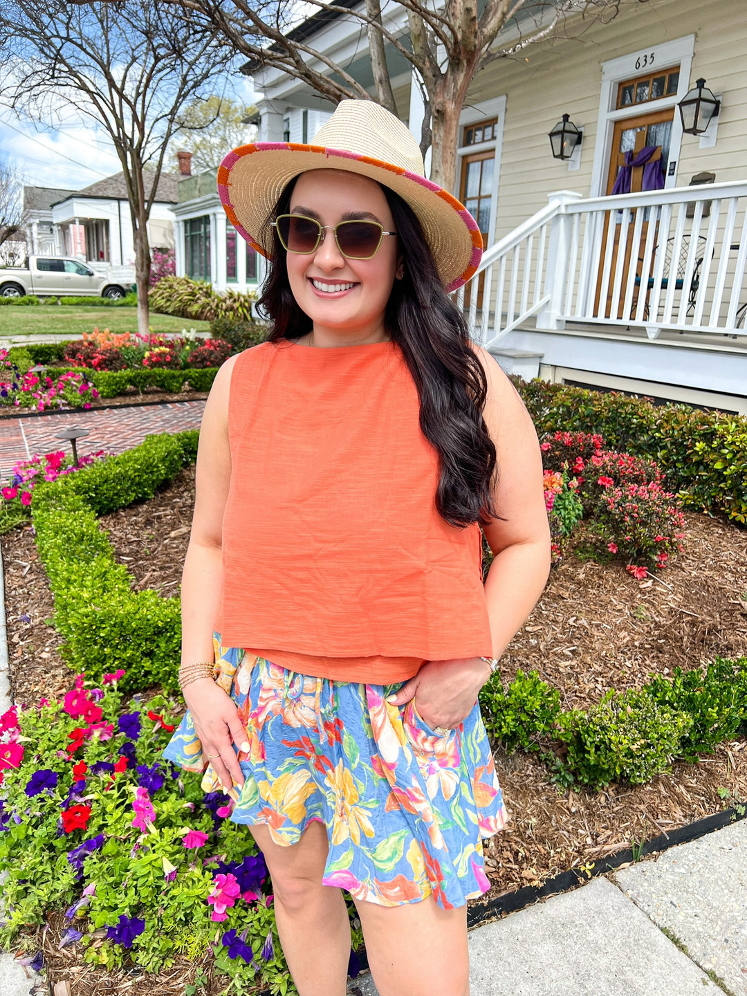 Orange Good Day Layered Top