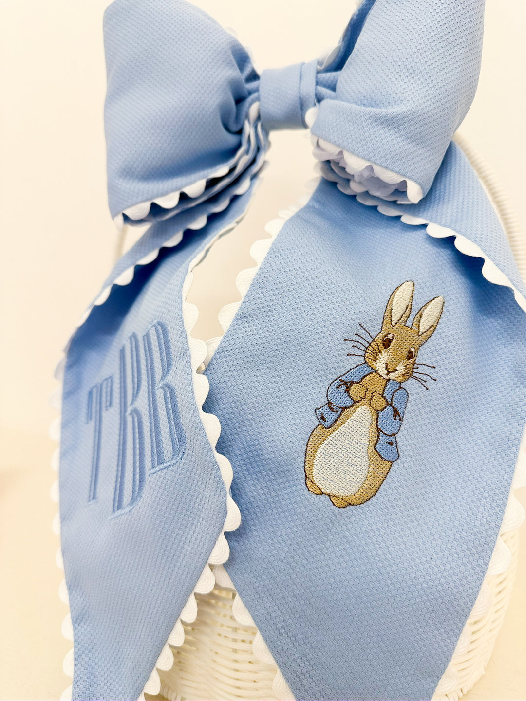 Embroidered Bow Sash