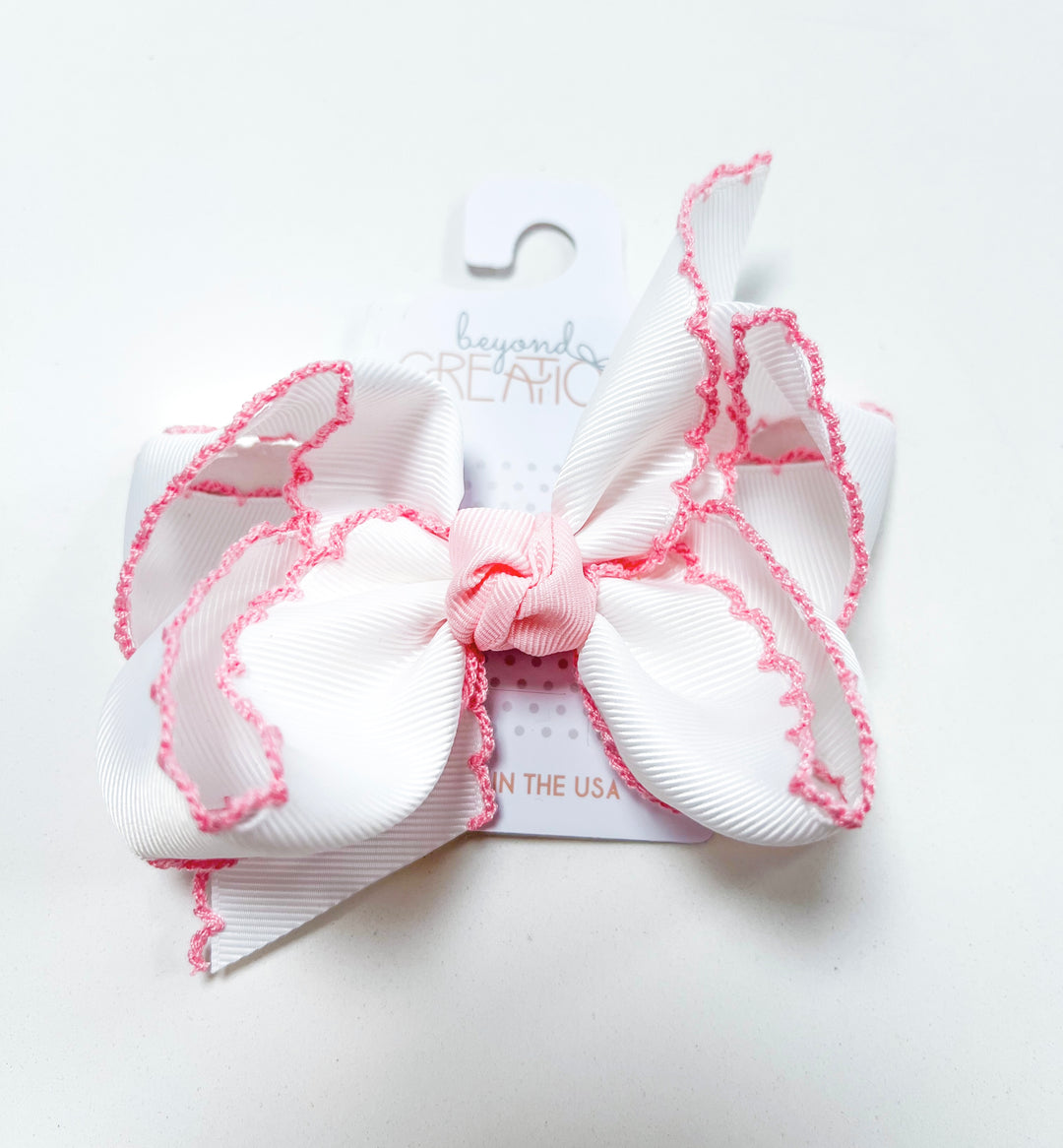 Crochet Edge Bows LRG