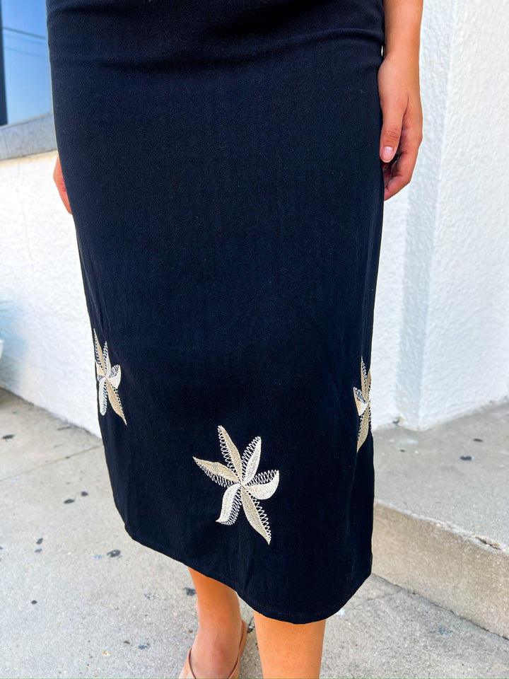 Neptune Embroidered Maxi Dress
