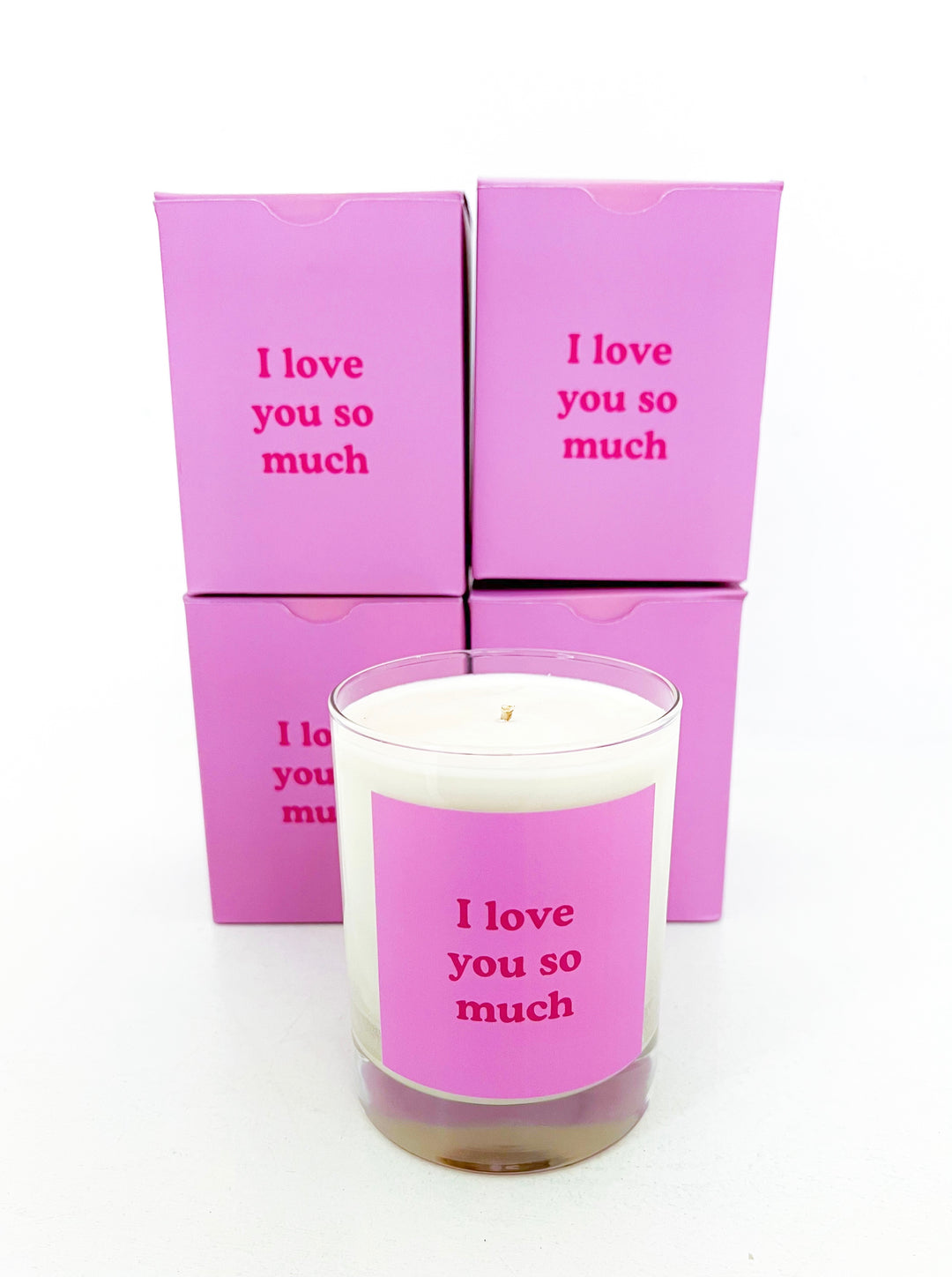 ILYSM Candle Rocks Glass