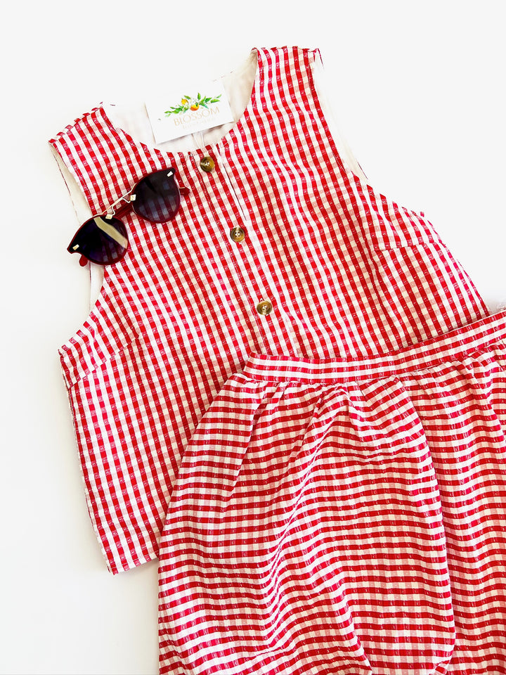 Red Gingham Southern Charm Set