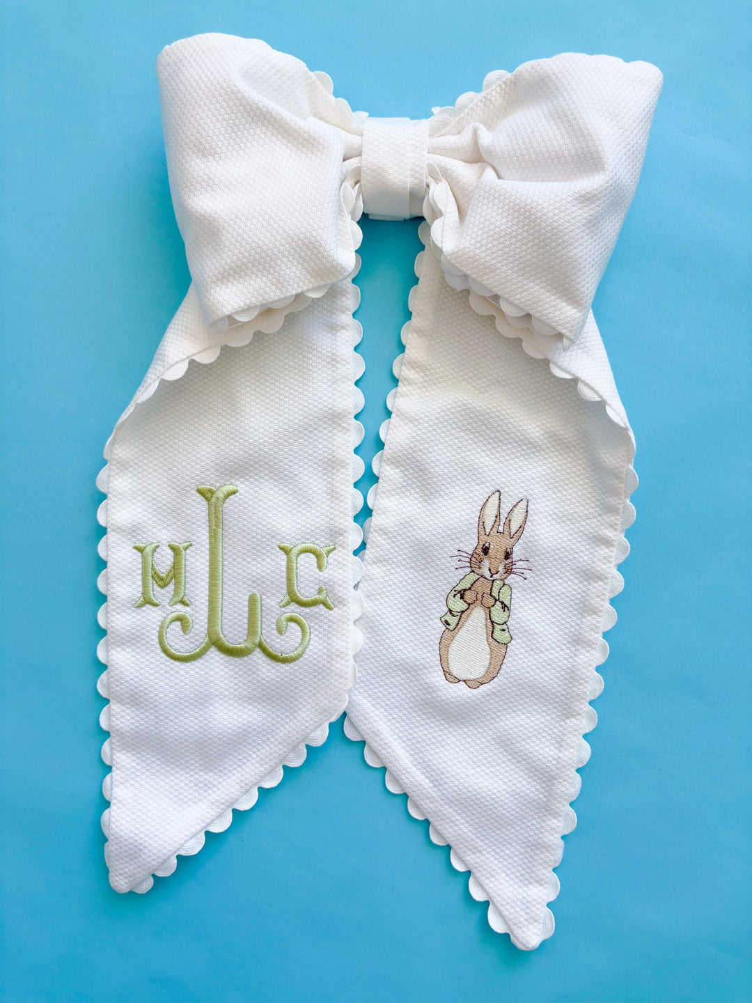 Embroidered Bow Sash