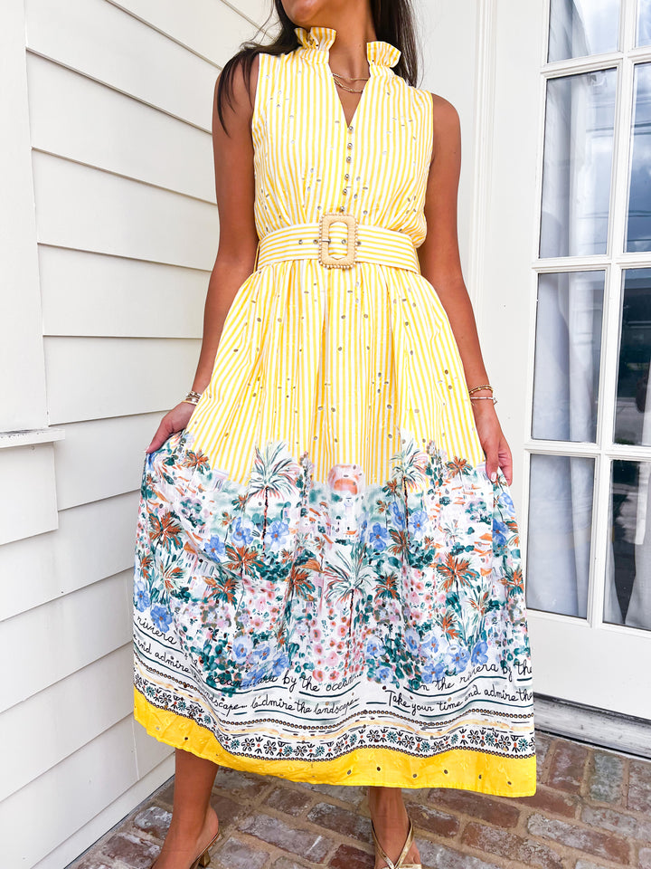 Golden Amalfi Coast Sunrise Dress