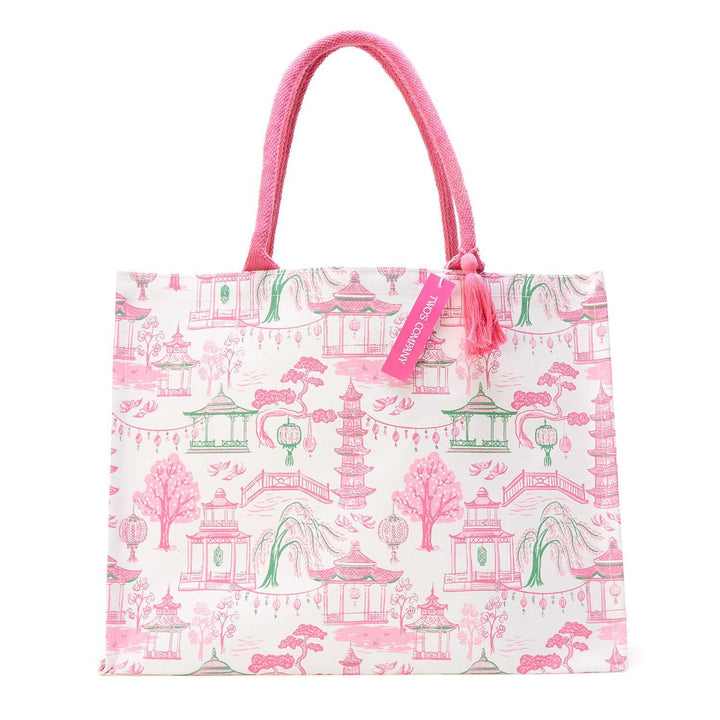 Mahjong Block Print Tote Bag