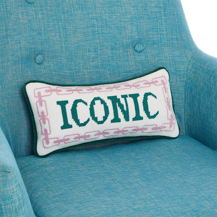 Iconic Needlepoint Pillow
