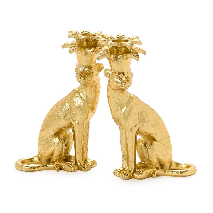 Leopard Taper Candleholders