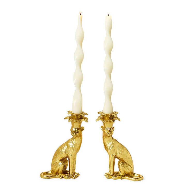 Leopard Taper Candleholders