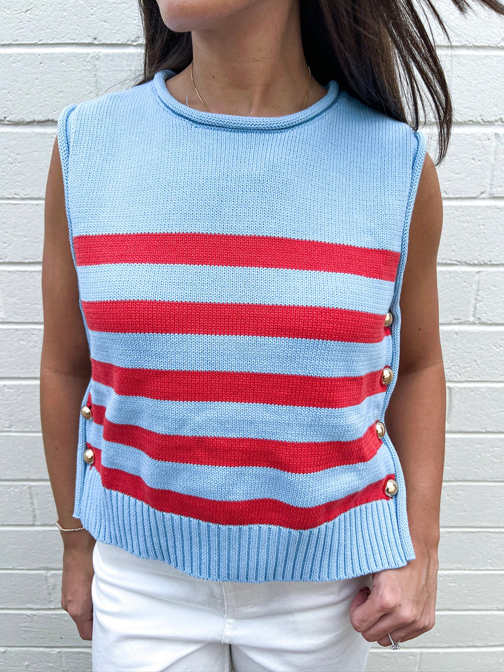 Americana Striped Knit Top