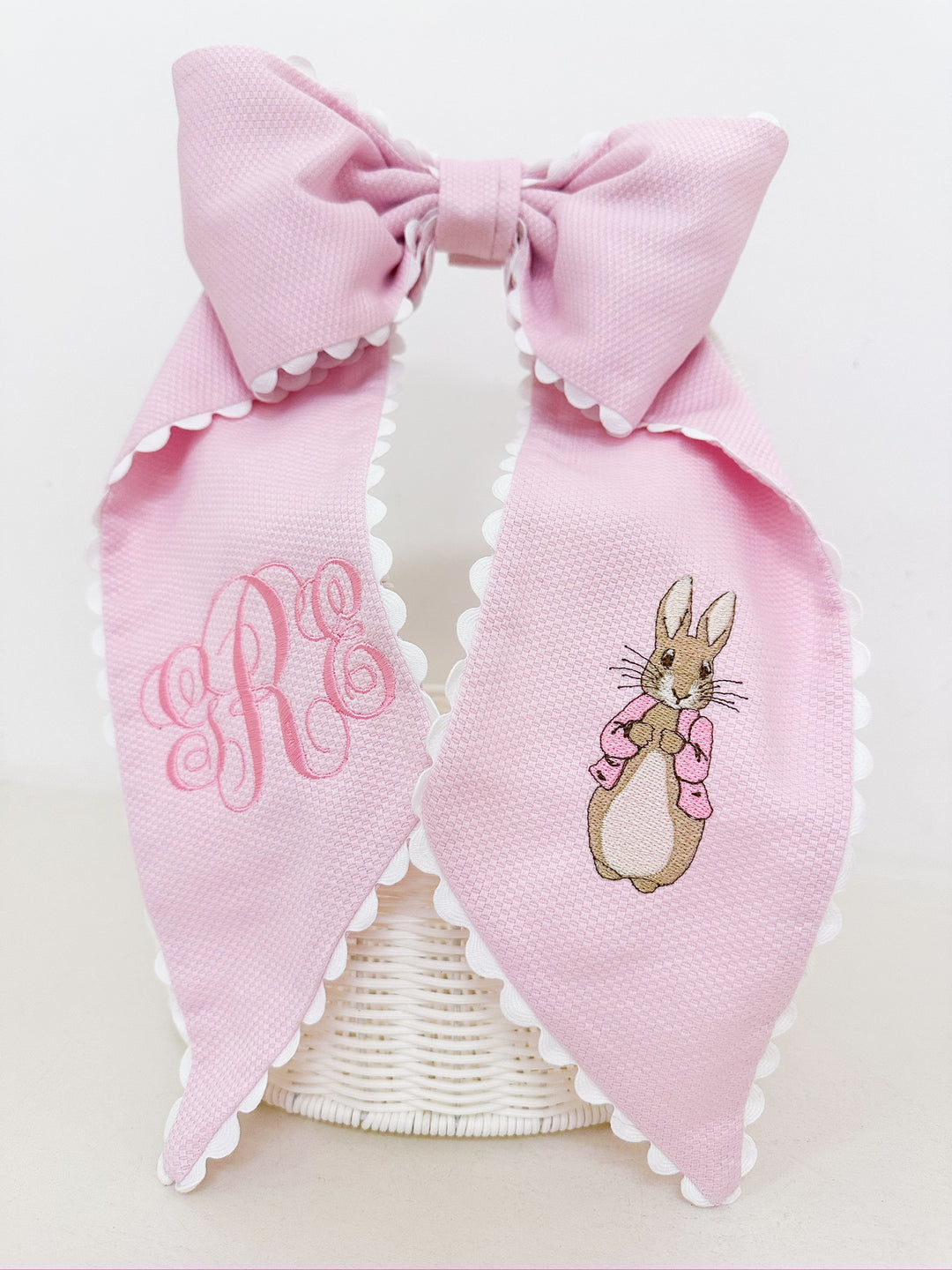 Embroidered Bow Sash
