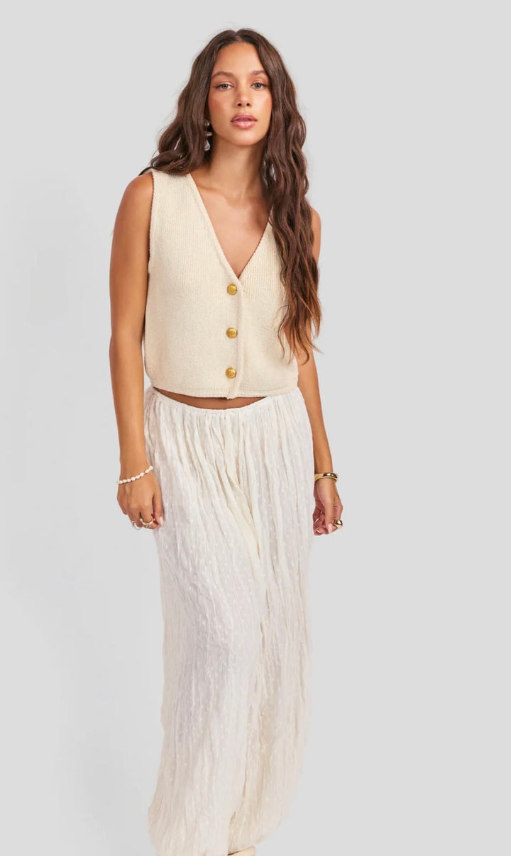 Cream Seven Seas Sweater Vest