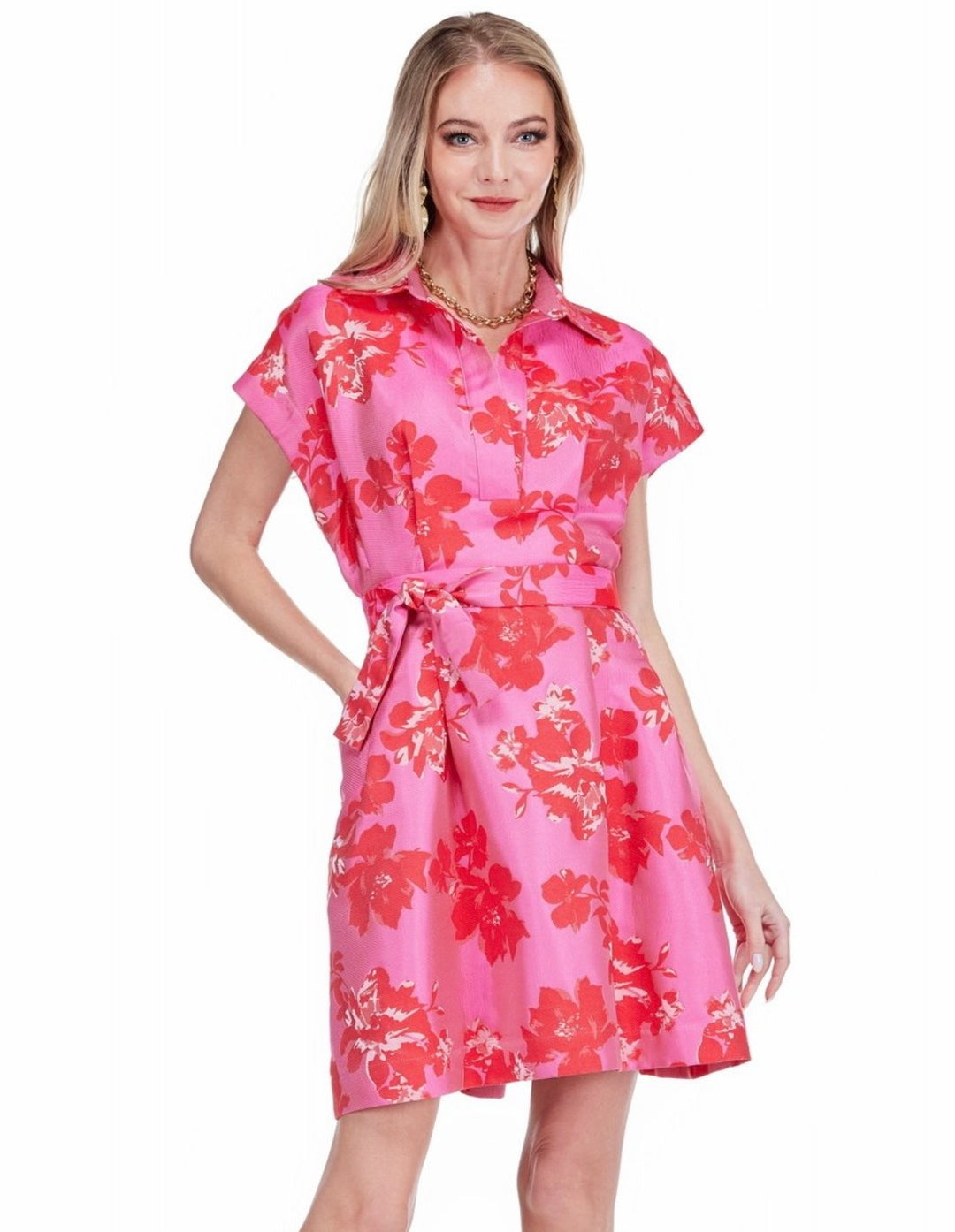 Romance Brocade Fit & Darts Dress