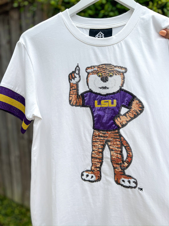 LSU Sparkle Logo Tiger Tee