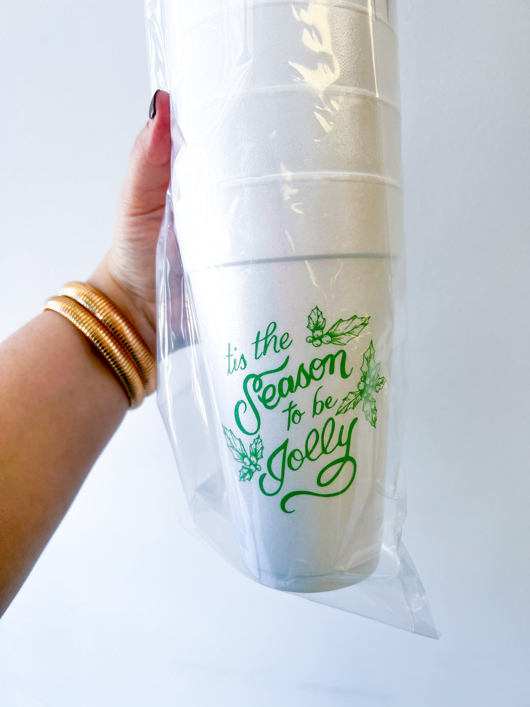 Tis the Season Styrofoam Cup Set