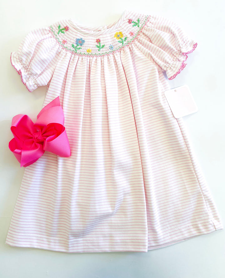 Spring Flowers Pink Bishop Dress