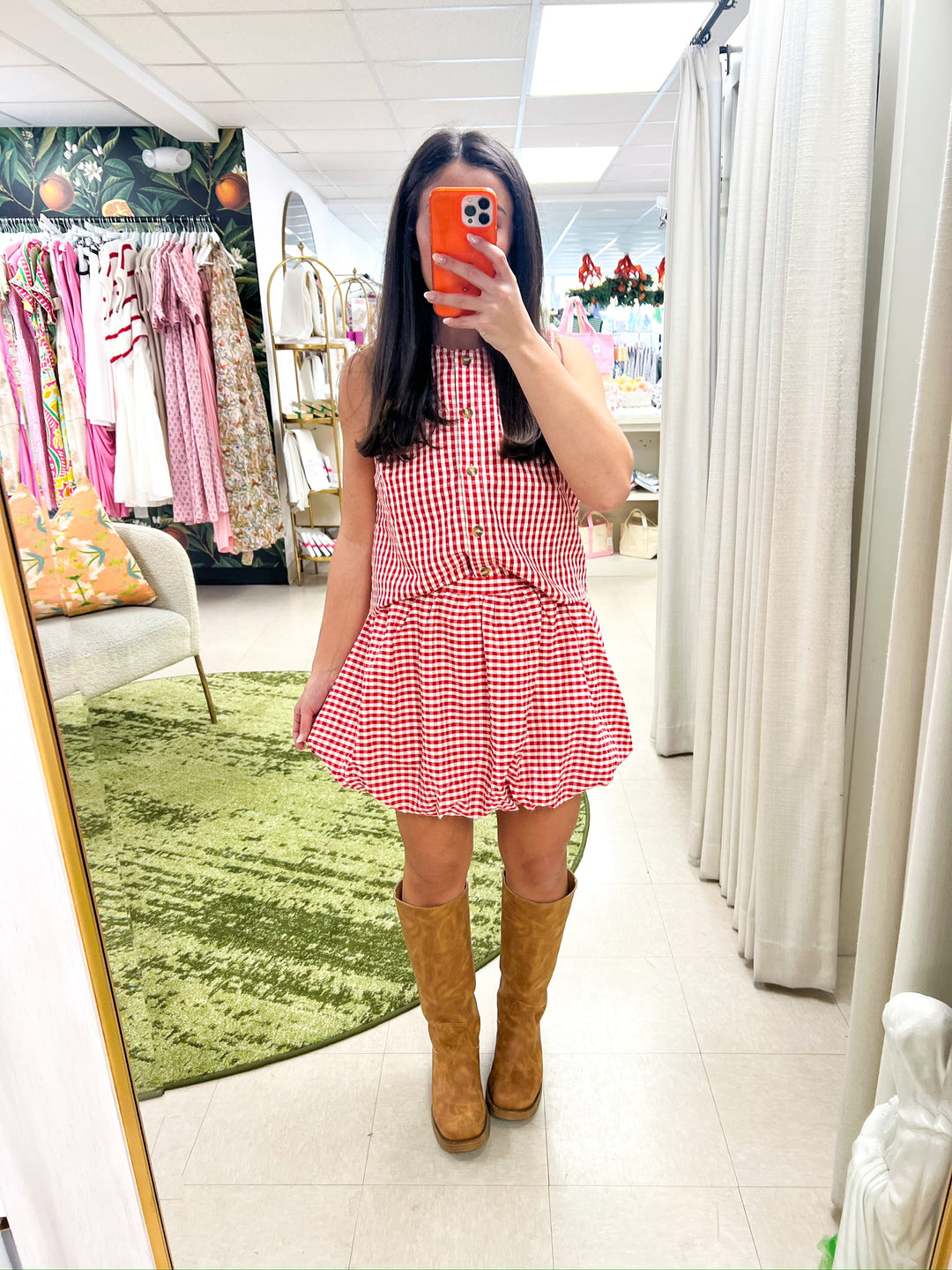 Red Gingham Southern Charm Set