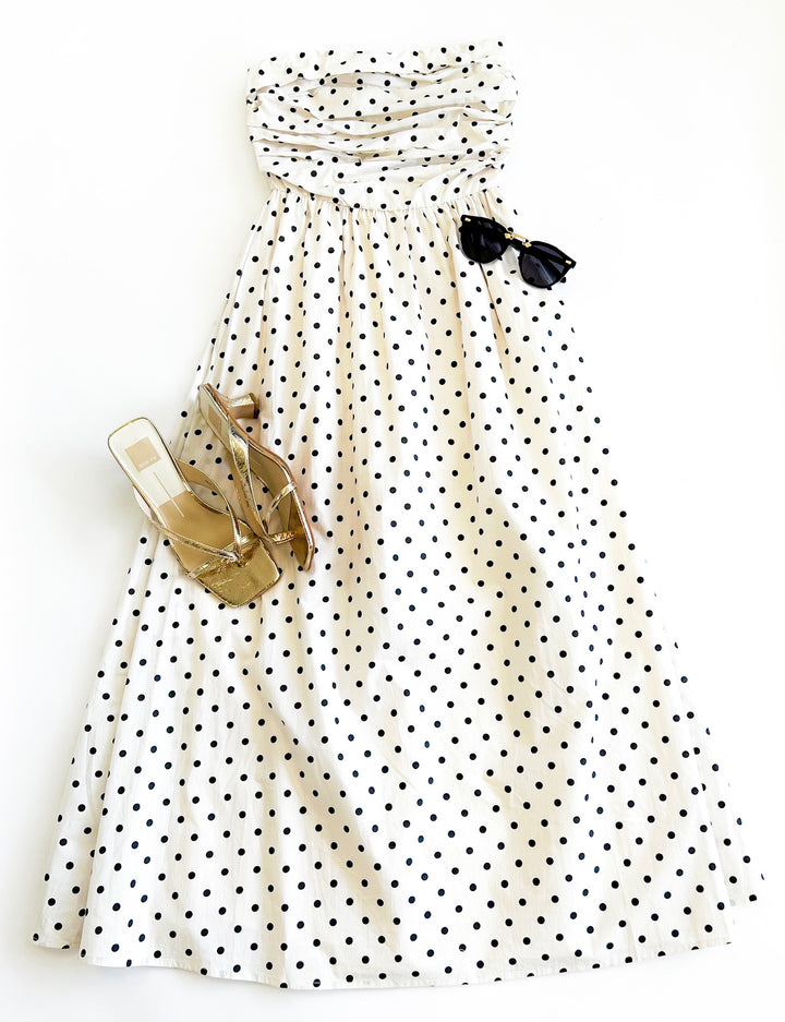 Black Polka Dot Savor Maxi Dress