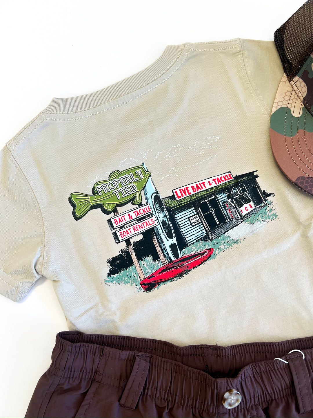 Bait Shop SS Linen Boys Tee