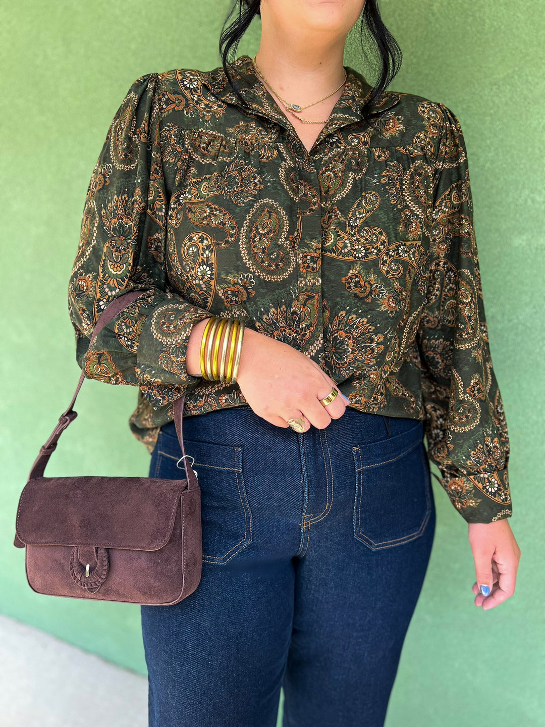 Uma High Neck Silk Shirt