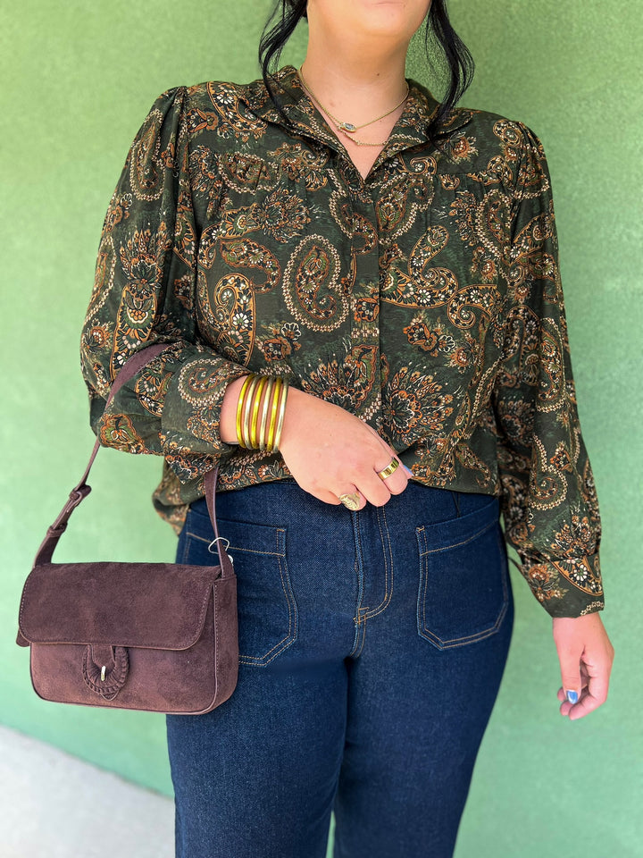 Uma High Neck Silk Shirt