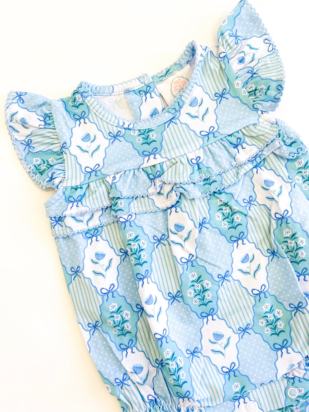 Floral Blues Rosalie Ruffle Bubble