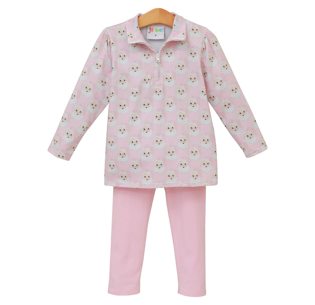 Pink Jolly Santa Pullover Set