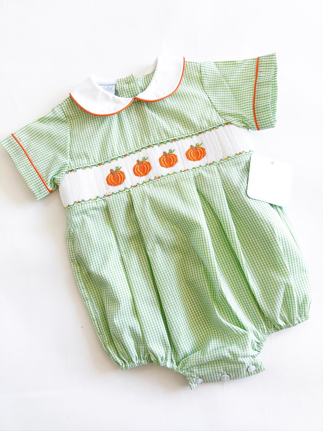 Green Check Pumpkin Patch Bubble